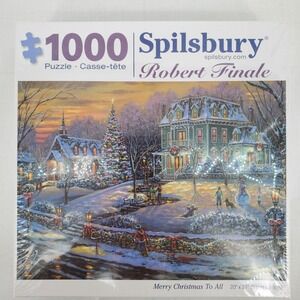 Spilsbury Merry Christmas To All 1000 Piece Jigsaw Puzzle by Robert Finale New